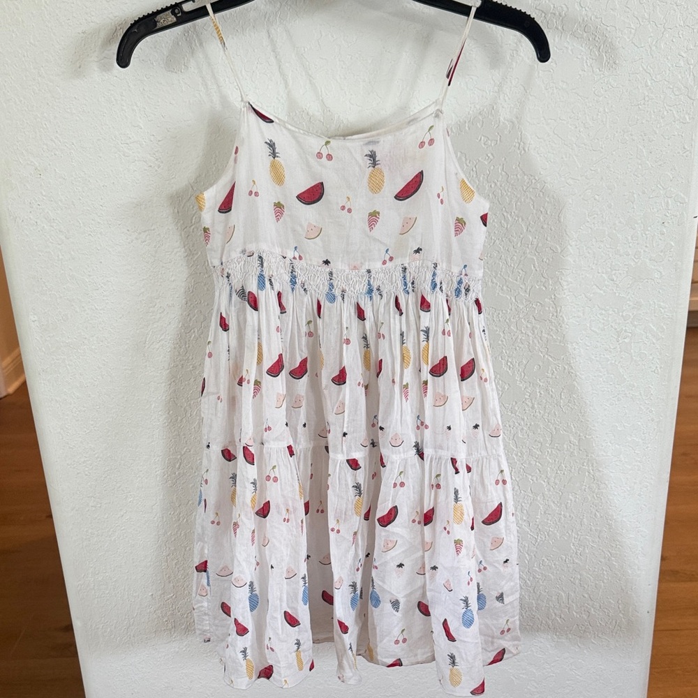Sonia Rykiel Paris White Dress with Fruit Print